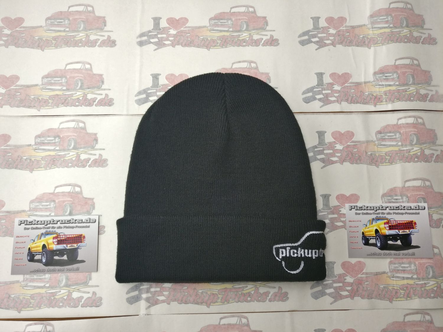 Pickuptrucks Beanie Schwarz