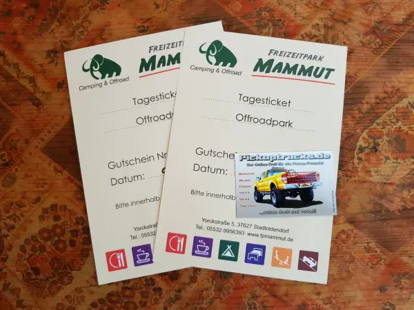 Gewinnspiel im November: 2 Tagesticket Offroadpark Mammut